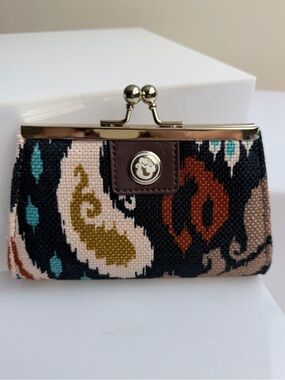 Spartina 449 Christina Island Kisslock Linen Coin Purse
